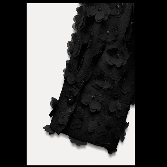 FLOWY STRUCTURED FLORAL SHIRT - Picture 6 of 6